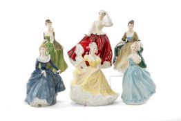 ASSORTED ROYAL DOULTON BONE CHINA FIGURES, comprising HN2264 'Elegance', HN2178 'Enchantment',