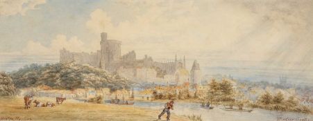 HECTOR MACLEAN, c.1880, watercolour - entitled, 'Windsor Castle', signed, 19 x 50cms Provenance: