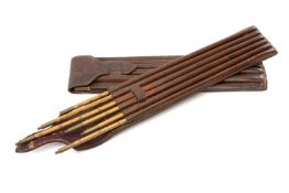 TWO CASED SETS OF 5FT. SPILE RODS, six-section with brass screw joints, one by W. R. Loftus Ltd.
