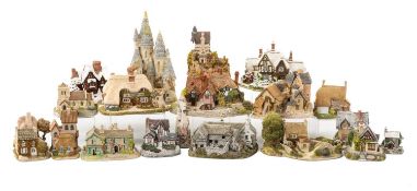 COLLECTION OF LILLIPUT LANE CERAMIC COTTAGES including, Christmas Party, Spring Gate Cottage,