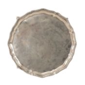 SILVER WAITER OR SMALL SALVER, Fattorini & Sons, Sheffield 1923, 17ozt, 27.5cms (diam.)