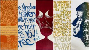 ‡ PAUL PETER PIECH (American, lived/worked Wales 1920-1996) a selection of five woodcut prints,