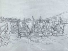 ‡ PHILIP MUIRDEN (1932-2023) pencil on paper - entitled, 'Whelk Hunters', signed and dated 2012,