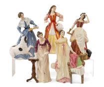 SELECTION OF ROYAL DOULTON 'LITERARY HEROINES' FIGURINES to include 'Jane Eyre' HN3842, 'Emma'