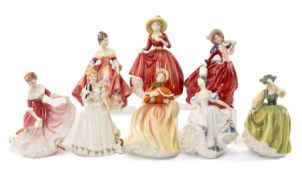 SELECTION OF ROYAL DOULTON FIGURINES to include 'Autumn Breezes' HN1934, 'Southern Belle' HN2229, 'A