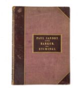 SANDBY (PAUL) & BARKER. Etchings, containing 11 sepia prints, laid down and trimmed, half Morocco