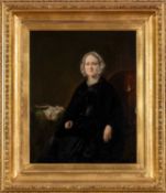 ATTRIBUTED TO C. E. CUNDELL (fl. 1860-1896) oil on canvas - Portrait of Lettice Nielson (nee
