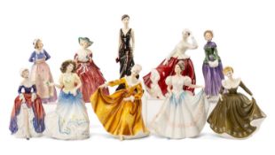 SELECTION OF ROYAL DOULTON FIGURINES to include 'Geraldine' HN2348, 'Lindsay' HN3645, 'Emily'