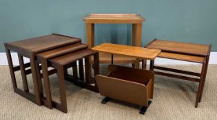 ASSORTED MID-CENTURY OCCASIONAL FURNITURE including G-Plan 'Art Deco' dark teak nest of tables,