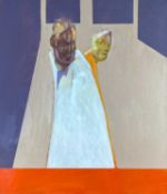 ‡ ELFYN JONES (Welsh Contemporary) oil on canvas - entitled verso 'Who's Who?', signed and dated