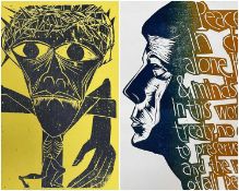‡ PAUL PETER PIECH (American-Welsh 1920-1996) two woodcut prints - limited edition (63/150) two