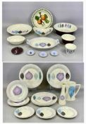 PORTMEIRION 'DUSK' PATTERN TABLEWARE BY JO GORMAN, including two circular serving bowls, lugged oval