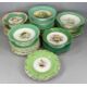 ASSORTED CREAM & GREEN GLAZED DESSERT WARE, late 19th century, all decorated with floral bouquets - Image 1 of 10