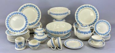 ASSORTED WEDGWOOD EMBOSSED QUEEN'S WARE TABLEWARE, including two fruit bowls, teapot, two lidded