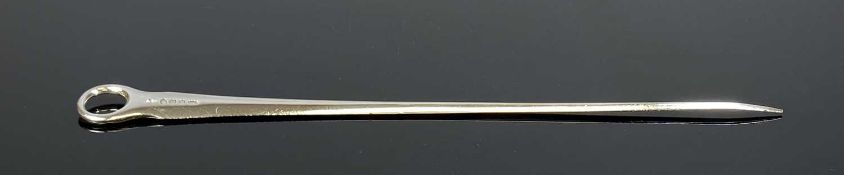 GEORGE III SILVER MEAT SKEWER, with ring handle, London 1815, 29.5cms (l), 2ozt Provenance: deceased
