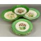 ASSORTED CREAM & GREEN GLAZED DESSERT WARE, late 19th century, all decorated with floral bouquets - Image 10 of 10