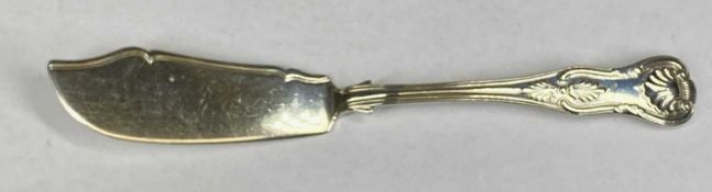 VICTORIAN SILVER KING'S PATTERN BUTTER KNIFE, maker 'TM', London 1873, 20cms (l), 68gms