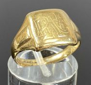 9CT GOLD SIGNET RING, size M, 4.1gms Provenance: private collection Conwy