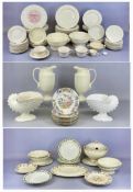 WEDGWOOD CREAM GLAZED DINNER WARE, assorted patterns including Edme, Embossed Queen's Ware, and
