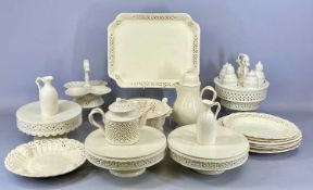 VARIOUS ROYAL CREAMWARE MASTERPIECES & OTHER ITEMS, including rectangular tray with pierced upturned