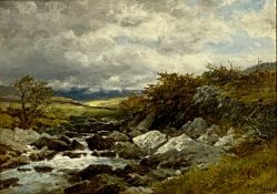 ‡ JOHN SYER (British 1815-1885) oil on canvas - mountainous river, signed lower right, 24.5 x