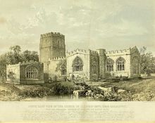 JONATHAN NEEDHAM AFTER H. KENNEDY rare black and white lithograph - 'South East View of the Church