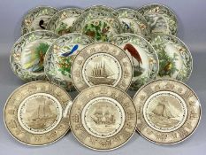 SET OF TEN ADAMS 'BIRDS OF AMERICA' PLATES, from original drawings by James Audubon, and set of