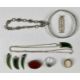 ASSORTMENT OF SILVER JEWELLERY, including bangle, fancy link bracelet, Egyptian pendant, claw - Image 1 of 6