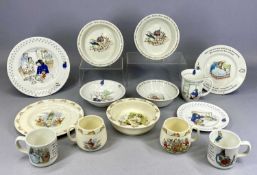 CERAMIC ASSORTMENT, including Wedgwood Peter Rabbit and Royal Doulton Bunnykins nursery ware, bowls,