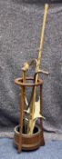 COLLECTION OF STICKS, including oak staff carved with a snake to the shaft and handle, 151cms (l),