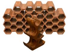 BRICK 'WINE' STORERS and a fancy modern rosedwood bottle rack Provenance: private collection