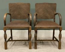 MID-CENTURY TYPE BENTWOOD ELBOW CHAIRS, 88 (h) x 55 (w) x 46cms (d) (2) Provenance: private