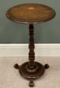 VICTORIAN MAHOGANY WINE TABLE on turned support, 68 (h) x 42cms (diam) Provenance: deceased estate