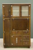 MID-CENTURY TYPE KITCHEN UNIT by Hygena, 184 (h) x 113 (w) x 42cms (d) Provenance: deceased estate