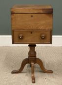 LIGHT MAHOGANY TEAPOY on four-legged support, 72 (h) x 44 (w) x 32cms (d) Provenance: deceased