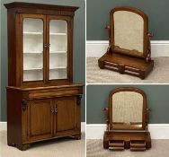 VICTORIAN MAHOGANY CWPWRDD GWYDR, 222 (h) x 128 (w) x 50cms (d), and similar period swing dressing