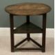 GOOD ANTIQUE OAK CRICKET TABLE, 66 (h) x 68cms (diam) Provenance: deceased estate Denbighshire - Image 3 of 3