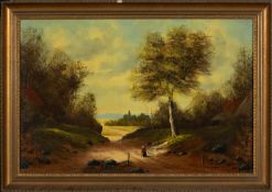 J DE KORBE oil on canvas – landscape, signed 59 x 89cms Provenance: The Cornelia Bayley Collection