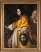 AFTER CRISTOFANO ALLORI, oil on canvas – ‘Judith with the Head of Holofernes’, indistinctly