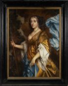 AFTER SIR PETER LELY, oil on canvas – portrait of Barbara Villiers, signed G.Moore, 100 x 74cms