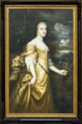 MODERN REPRODUCTION oil on canvas – reproduction portrait of Teresa Stuart by Sir Peter Lely, 197
