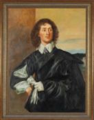 MODERN REPRODUCTION oil on canvas – reproduction portrait of Sir Thomas Hanmer by Sir Anthony Van
