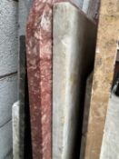 TEN MARBLE FURNITURE-TOPS various colours and sizes Provenance: The Cornelia Bayley Collection