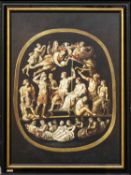 EDUARDO VALLENT oil on canvas - reproduction of the 'Gemma Tiberiana' by Peter Paul Rubens,