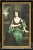AFTER SIR PETER LELY, oil on canvas – portrait of a young woman, 197 x 120cms Provenance: The