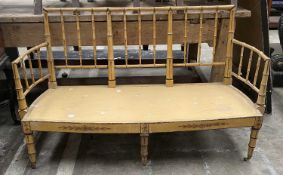 ASSORTED REGENCY & LATER FAUX BAMBOO FURNITURE, painted in the style of Colefax & Fowler, comprising