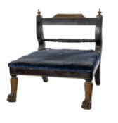 PAIR OF ANGLO-INDIAN REGENCY STYLE LARGE CHAIRS, of unusual proportions, painted, reeded front legs,