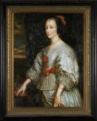 AFTER SIR ANTHONY VAN DYCK, oil on canvas – portrait of 'Queen Henrietta Maria', signed N. Hudson,