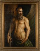 AFTER AGNOLO BRONZINO, oil on canvas – portrait of Andrea Doria as Neptune, bears signature, 120 x