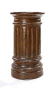 CONTINENTAL SALT GLAZED STONEWARE STICK STAND, modelled as fluted column, impressed marks to base,